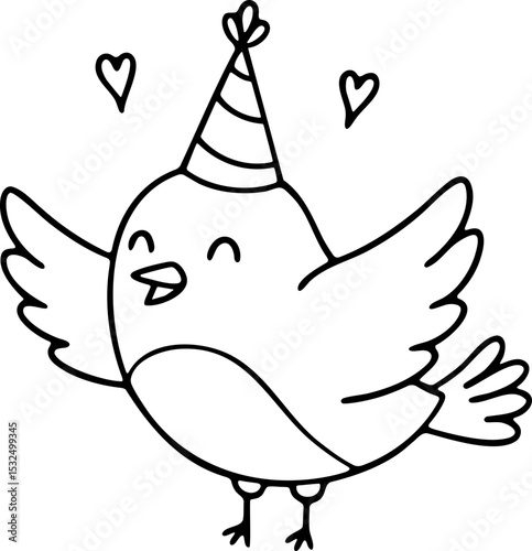 생일,생일축하,새,귀여운새,동물생일,생일파티,고깔모자,즐거운날,행복한날,날개,재미있는새,꼬깔모자,파티,birthday,happy birthday,bird,cute bird,animal birthday,birthday party,cone hat,happy day,wing,fun bird,party