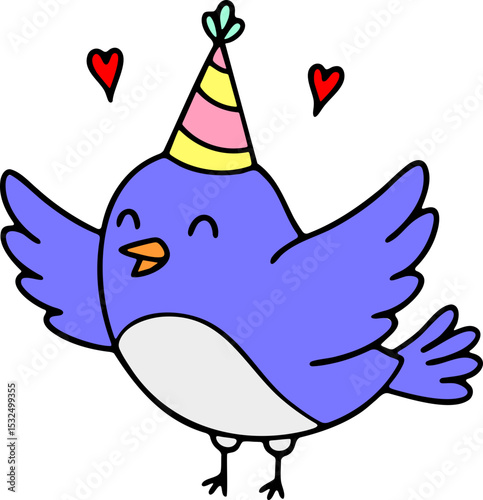 생일,생일축하,새,귀여운새,동물생일,생일파티,고깔모자,즐거운날,행복한날,날개,재미있는새,꼬깔모자,파티,birthday,happy birthday,bird,cute bird,animal birthday,birthday party,cone hat,happy day,wing,fun bird,party
