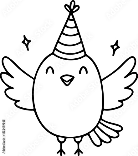 생일,생일축하,새,귀여운새,동물생일,생일파티,고깔모자,즐거운날,행복한날,날개,재미있는새,꼬깔모자,파티,birthday,happy birthday,bird,cute bird,animal birthday,birthday party,cone hat,happy day,wing,fun bird,party