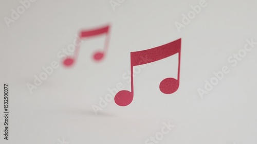 Two musical notes. Melody symbol. Tune. Sound production. Composer. Web banner for musical forum. Society of audiophiles