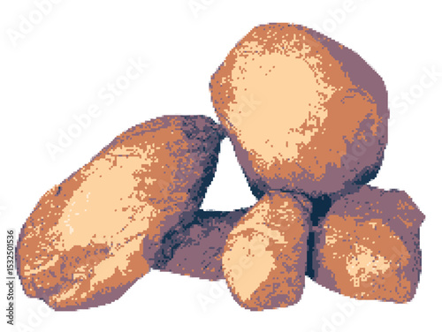 Sandstone formation pixel art