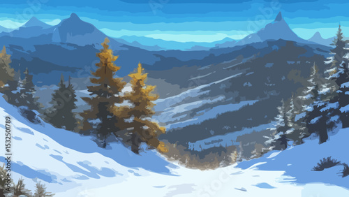 Snow covered mountains