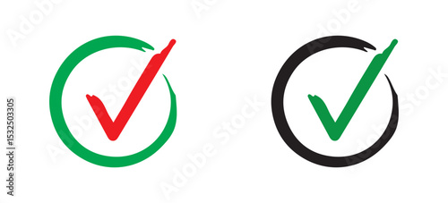 Check mark icon button set. check box icon vector illustration eps 10