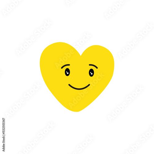 smiley face with heart