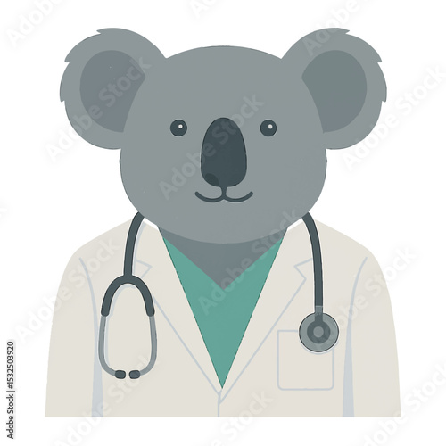 koala in a medical suit animal vector on a white background
Vector animal in a medical suit on a white background
