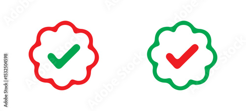 Check mark tick verification icon vector illustration eps 10