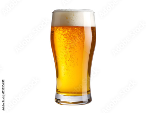 Golden Pilsner Beer in Pint Glass