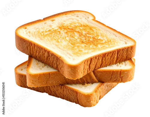 Toasted Bread Delight: A stack of perfectly toasted bread slices showcases a delightful texture and golden-brown hue, perfect for breakfast or a quick snack.