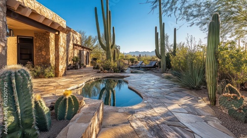 Luxury Desert Oasis: Arizona Estate with Private Pool and Stunning Cactus Landscape