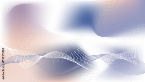 くすみカラーぼかしグラデーション　波形デジタル背景
Dull color blurred gradation wave digital background