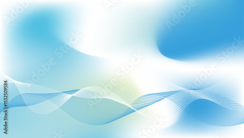 青いぼかしグラデーション　波形デジタル背景
Blue blurred gradient wave digital background