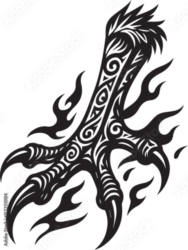 chicken claw sluit design vector