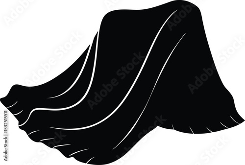 Blanket – black silhouette on white background

