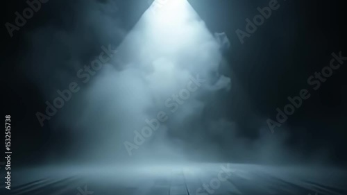 dark stage, spotlight fog, cinematic background, dramatic lighting loop, volumetric smoke 4K, foggy light beam, theater spotlight, high contrast stage, realistic fog light, moody cinematic scene, 