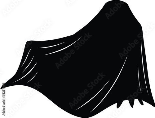 Blanket – black silhouette on white background
