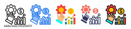 Economy Management multiple icon