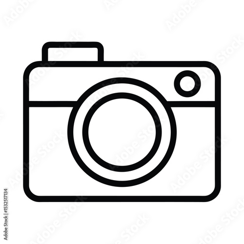 Camera Photo Icon Outline Vector Illustration