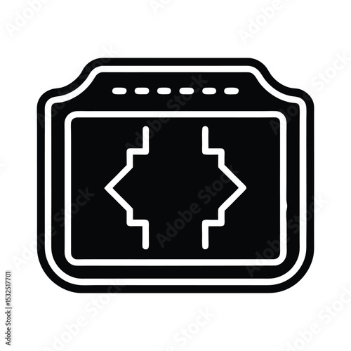 Code Brackets Icon Outline Vector Illustration
