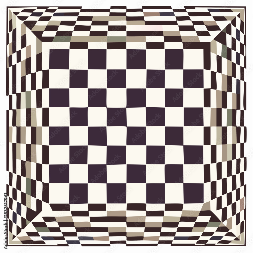 Obraz premium black and white checkerboard grid with squares creates a classic and contrasting pattern