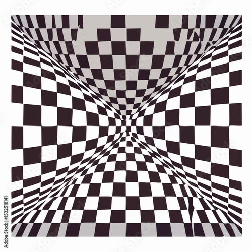 black and white checkerboard grid with squares creates a classic and contrasting pattern
