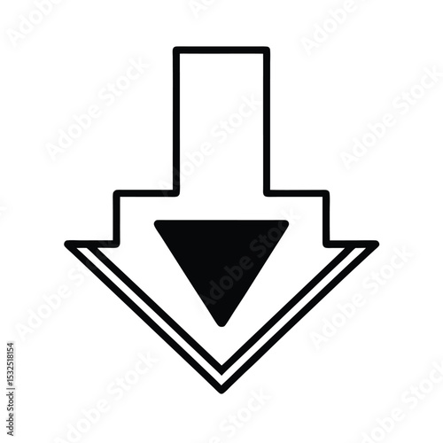 Download Arrow Icon Outline Vector Illustration