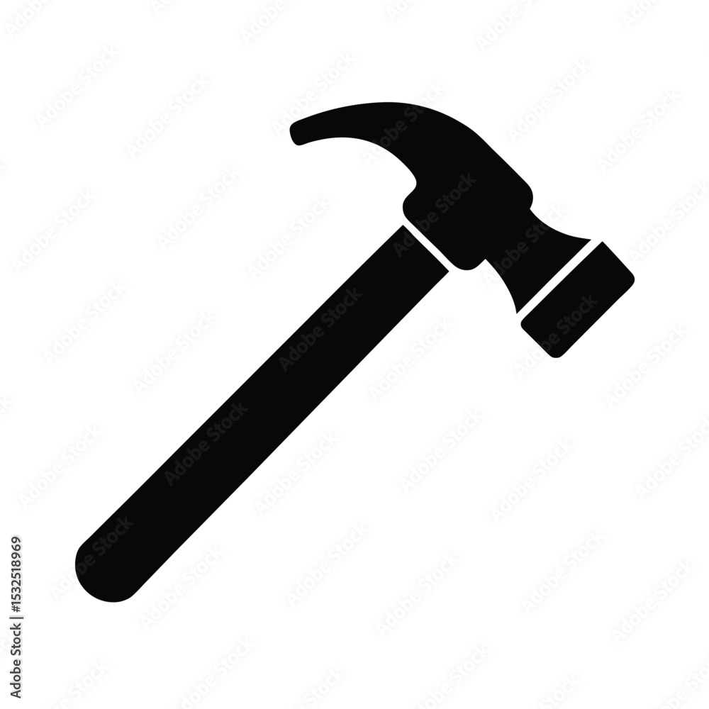 Hammer Tool Icon Outline Vector Illustration Hammer Tool Icon Outline Vector Illustration