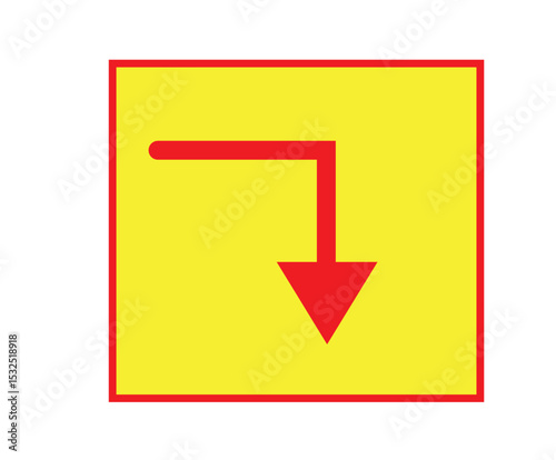 red curved arrow graphic