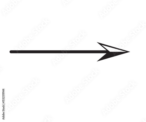 Straight long arrow pointing right. Arrow shape element