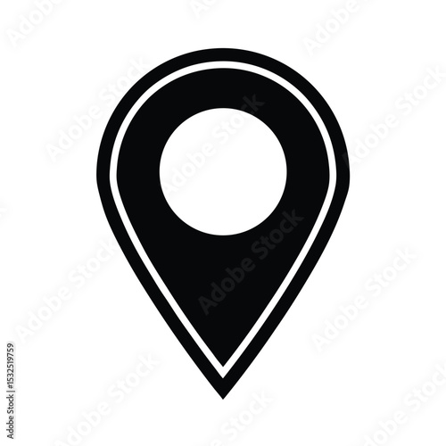 Map Pointer Icon Outline Vector Illustration