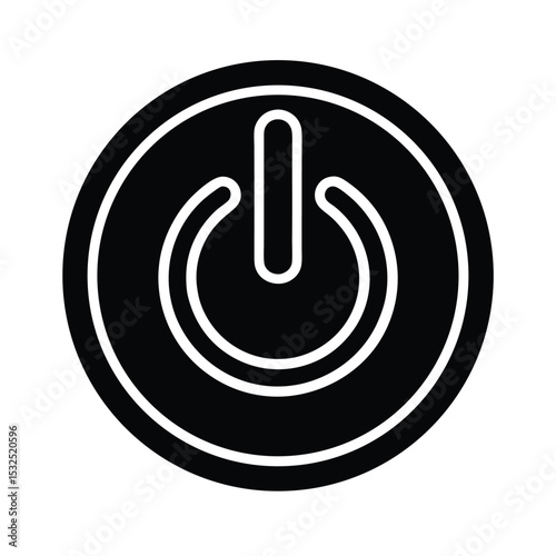 Power Button Icon Outline Vector Illustration