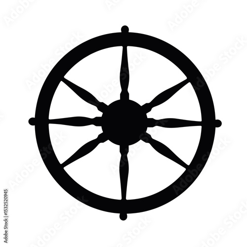 Black Steering Wheel, Industrial and Mechanical Design, Construction Equipment or Structural Component