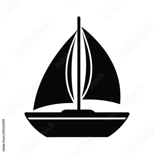Sailboat Icon Outline Vector Illustration