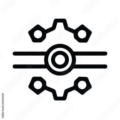 Settings Sliders Icon Outline Vector Illustration