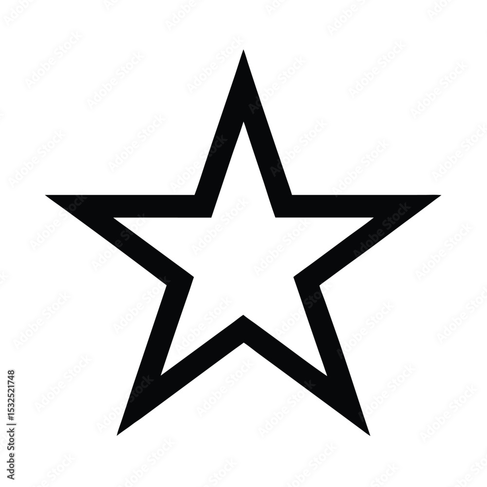 Fototapeta premium Star Outline Icon Outline Vector Illustration