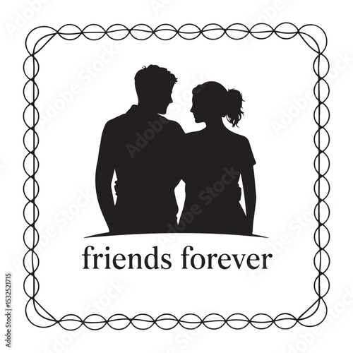 friendship forever vector 