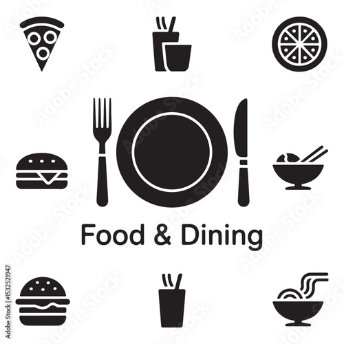 food and drinks vector  icons
