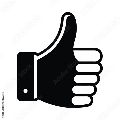 Thumbs Up Icon Outline Vector Illustration