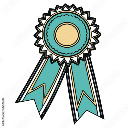 Award Ribbon Symbolizing Success Recognition Victory and Achievement Celebration