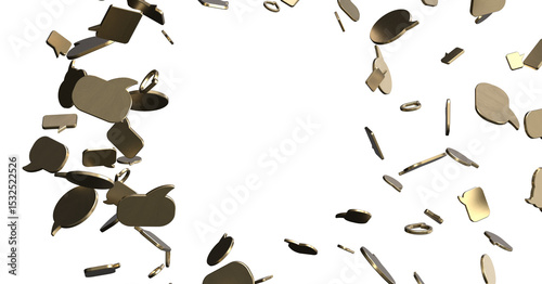 3D rendering flying email i...