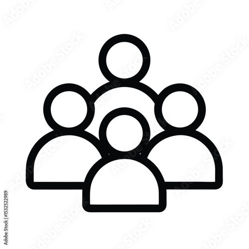 User Group Icon Outline Vector Illustration