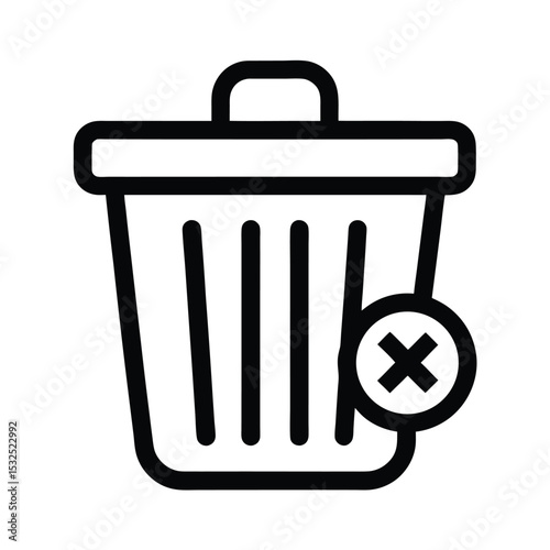 User Remove Icon Outline Vector Illustration
