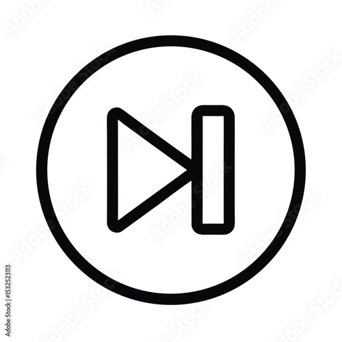 Video Pause Icon Outline Vector Illustration