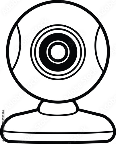 Webcam – black silhouette on white background