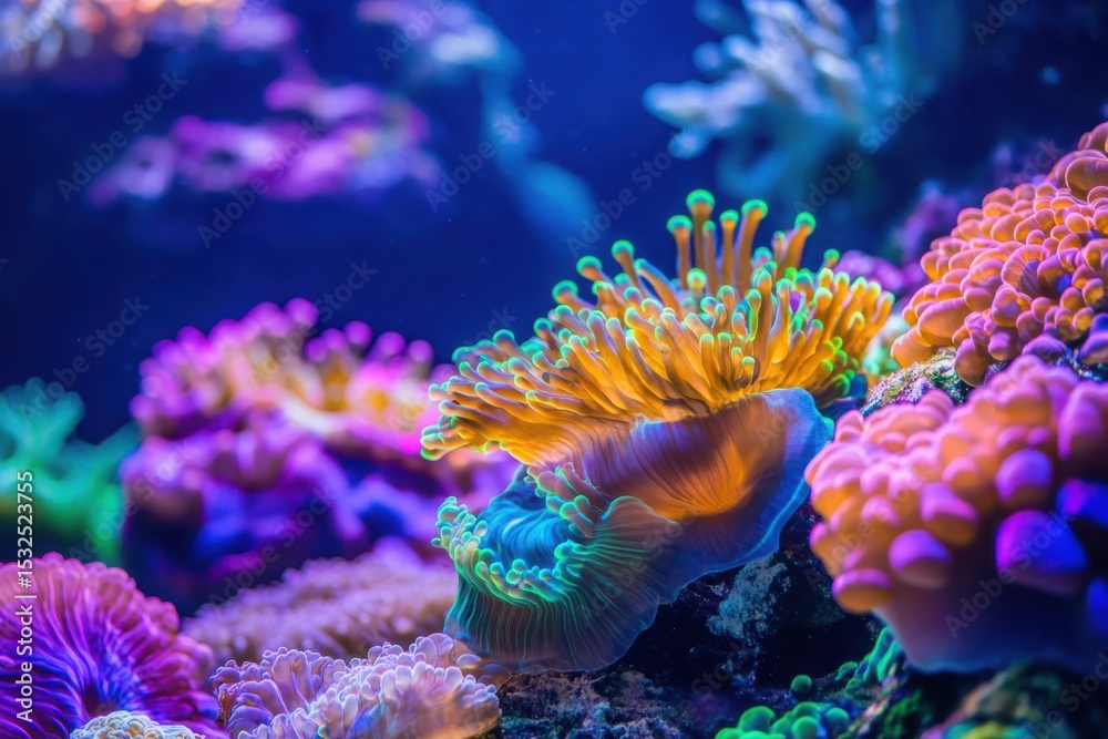 Obraz premium Vibrant Coral Reef Ecosystem Underwater Wonders of Colorful Marine Life