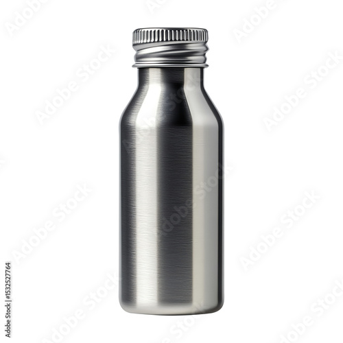 Metal Bottle, isolated on fully transparent png background