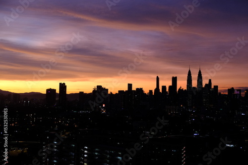 Canvas Print sunrise in kuala lumpur city
