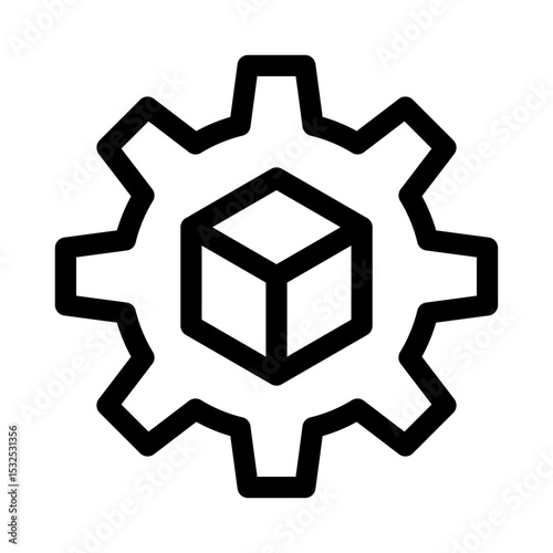 Packaging Management Icon Line Design Style Package and Delivery Vector Simple Logistic Illustration