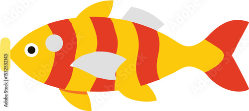 Detailed illustration of otocinclus catfish on white background