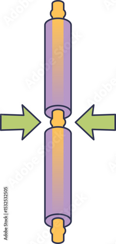 Illustration of a Node of Ranvier between myelinated axons, highlighting signal transmission.