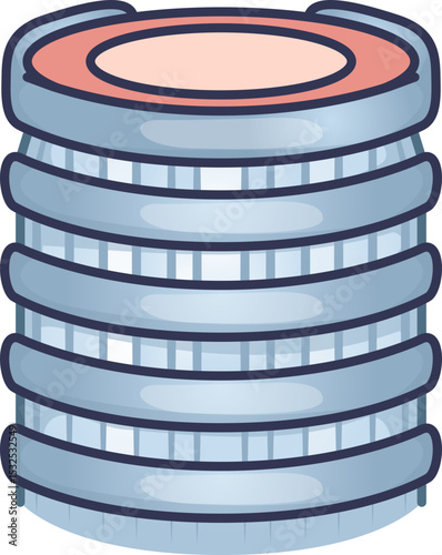 Illustration of a trachea segment with cartilage rings, representing airway structure.